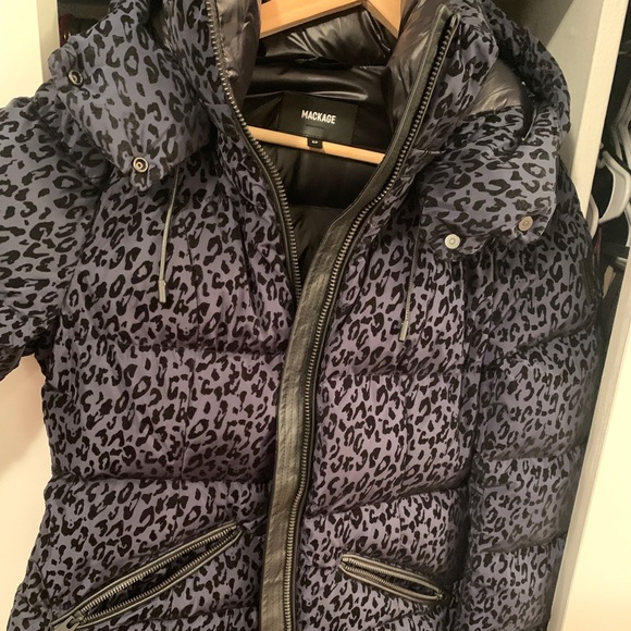 mackage leopard puffer